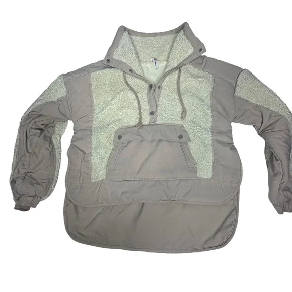 FINAL Last DAY Anthropologie Daily Practice Cream Long Sleeve Sherpa Jacket s - Picture 12 of 14